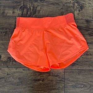 Neon under armour run shorts